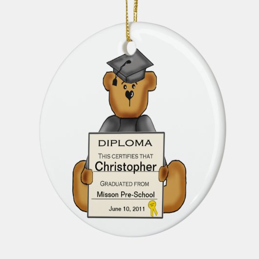 Preschoolse () Afstuderen Keramisch Ornament (Links)