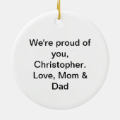 Preschoolse () Afstuderen Keramisch Ornament (Achterkant)