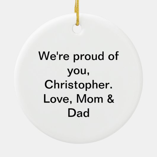 Preschoolse () Afstuderen Keramisch Ornament (Achterkant)