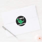 Preschoolse Afstuderen Preschooler Dinosaur Pre K Ronde Sticker (Envelop)