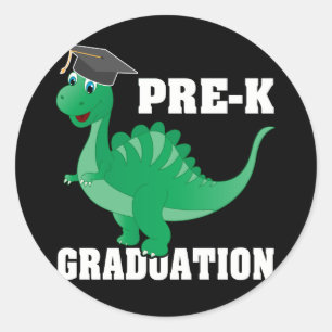 Preschoolse Afstuderen Preschooler Dinosaur Pre K Ronde Sticker