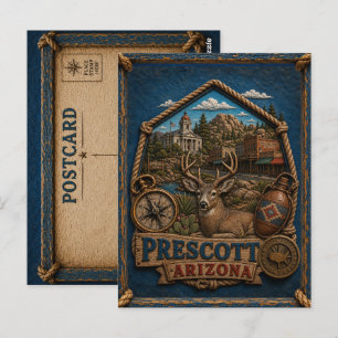 Prescott Arizona Ansichtkaart Vintage Reis Briefkaart