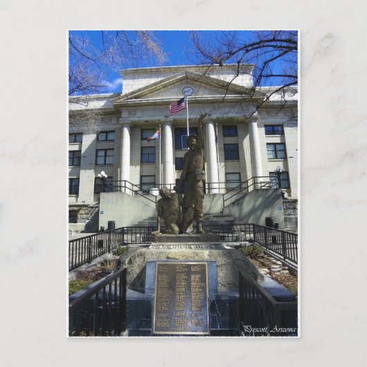 Prescott, Arizona Court House Briefkaart (Voorkant)