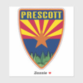 Prescott Arizona Shield Sticker (Vel)