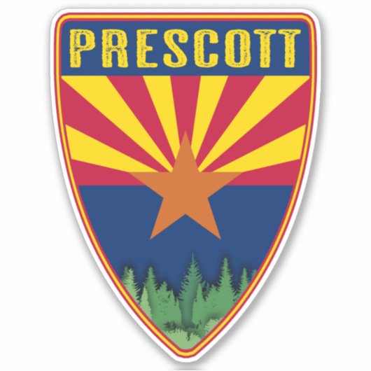 Prescott Arizona Shield Sticker (Voorkant)