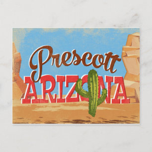 Prescott Arizona Vintage Travel Briefkaart