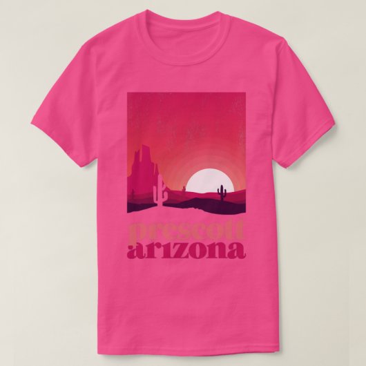 Prescott Arizona woestijnillustratie  Souve T-shirt (Design voorkant)