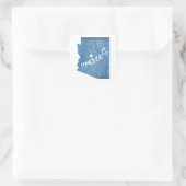 Prescott Arizona Wood Grain Vierkante Sticker (Tas)