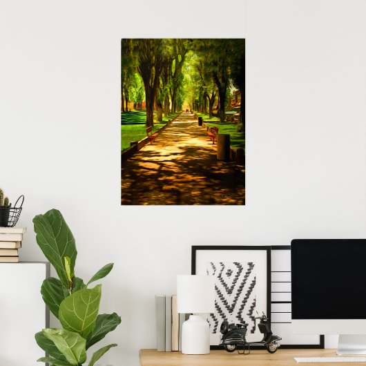 Prescott Courthouse (Plaza Stroll) Poster (Thuiskantoor)