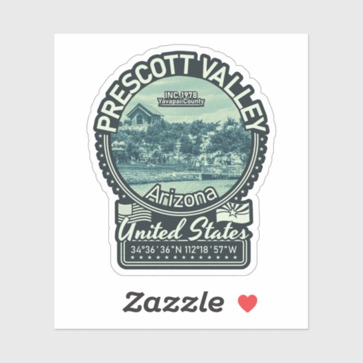 PRESCOTT VALLEY ARIZONA - PRESCOTT NATIONAAL FORES STICKER (Vel)