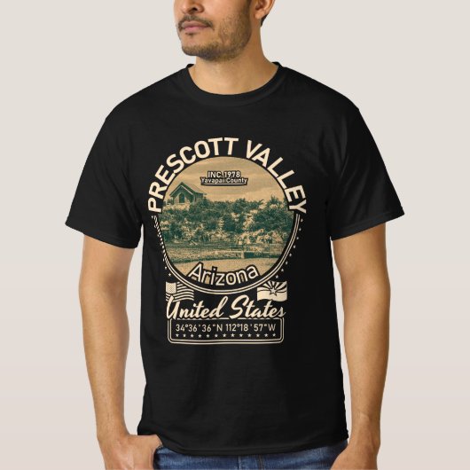 PRESCOTT VALLEY ARIZONA - PRESCOTT NATIONAAL FORES T-SHIRT (Voorkant)