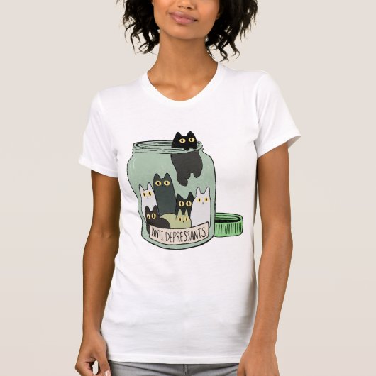 Prescription: One Cat a Day T-shirt (Voorkant)