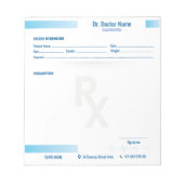Prescription Pad Notepad – Editable Rx for Doctors Notitieblok (Voorkant)