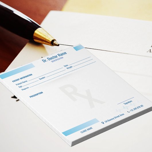 Prescription Pad Notepad – Editable Rx for Doctors Notitieblok