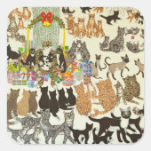 Present Time 2012 Vierkante Sticker (Voorkant)