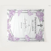 Presentación 3 años Achtergrond Vlinders Wandkleed (Voorkant (horizontaal))