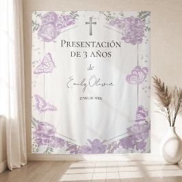 Presentación 3 años Achtergrond Vlinders Wandkleed