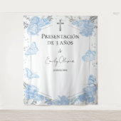 Presentación 3 años Achtergrond Vlinders Wandkleed (Voorkant)