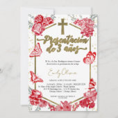 Presentación 3 años Foto uitnodiging vlinder (Voorkant)