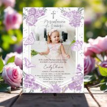 Presentación 3 años Foto uitnodiging vlinder