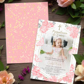 Presentación 3 años Foto uitnodiging vlinder