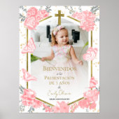 Presentación 3 años Foto Welkomstbord Butterflys Poster (Voorkant)