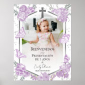 Presentación 3 años Foto Welkomstbord Butterflys Poster (Voorkant)