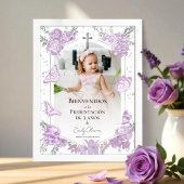 Presentación 3 años Foto Welkomstbord Butterflys Poster