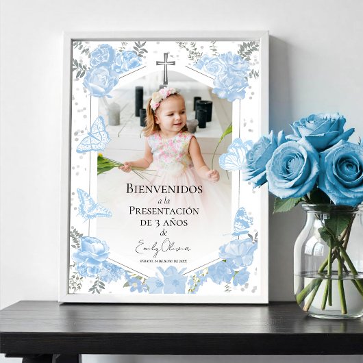 Presentación 3 años Foto Welkomstbord Butterflys Poster