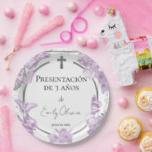 Presentación 3 años Papieren Borden Butterflys Bordje (Feest)