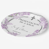 Presentación 3 años Papieren Borden Butterflys Bordje (Gekanteld)