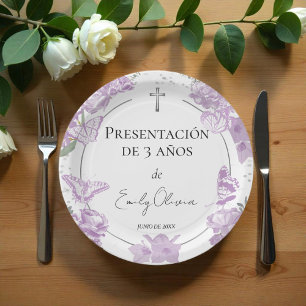 Presentación 3 años Papieren Borden Butterflys Bordje