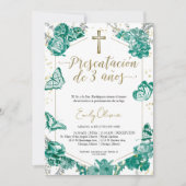 Presentación 3 años Spaanse uitnodiging vlinder (Voorkant)