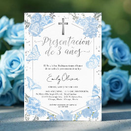 Presentación 3 años Spaanse uitnodiging vlinder