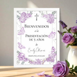 Presentación 3 años Welkomstbord Butterflys Poster