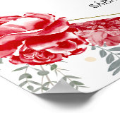 Presentación 3 años Welkomstbord Butterflys Rood Poster (Hoek)