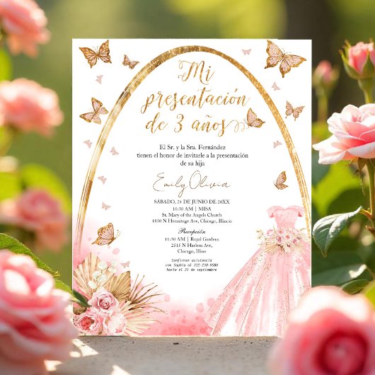 Presentación de 3 Años Budget Spaanse uitnodiging