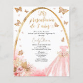 Presentación de 3 Años Budget Spaanse uitnodiging (Voorkant)