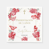 Presentación de 3 años servetten vlinders rood (Voorkant)