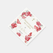 Presentación de 3 años servetten vlinders rood (Hoek)