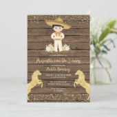 Presentación de tres años invitación niño Birthday Kaart (Staand voorkant)