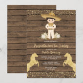 Presentación de tres años invitación niño Birthday Kaart (Voorkant / Achterkant)