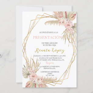 Presentatie de tres anos kaart