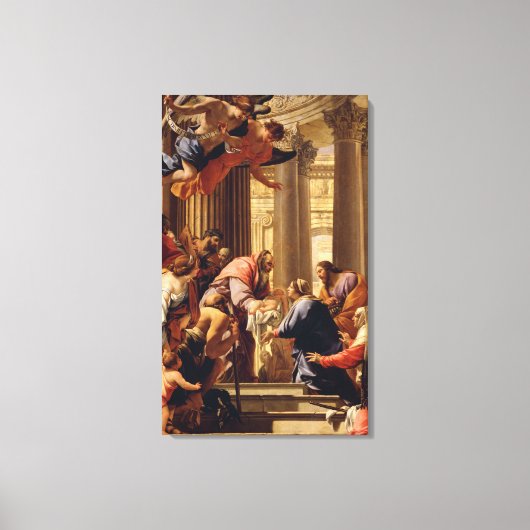 Presentatie in de tempel canvas afdruk (Voorkant)