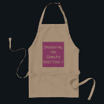Presentatie van de beste chef ter wereld:) standaard schort<br><div class="desc">Passie voor koken? Pak dit Schort!</div>