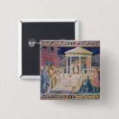 Presentatie van de blote Maagd Mary Vierkante Button 5,1 Cm (Voorkant /achterkant)