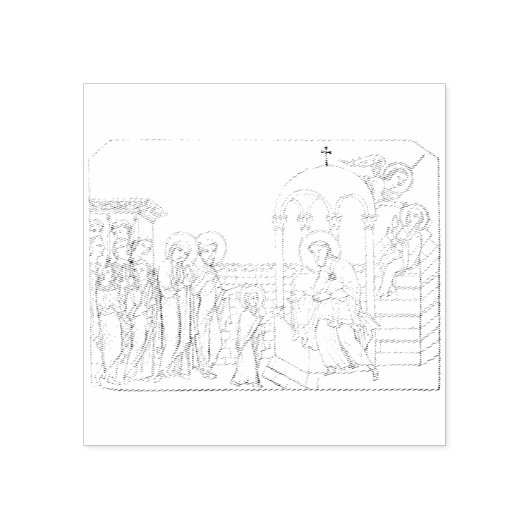 Presentatie van de Heilige Maagd Maria Rubberstempel (Afrduk)