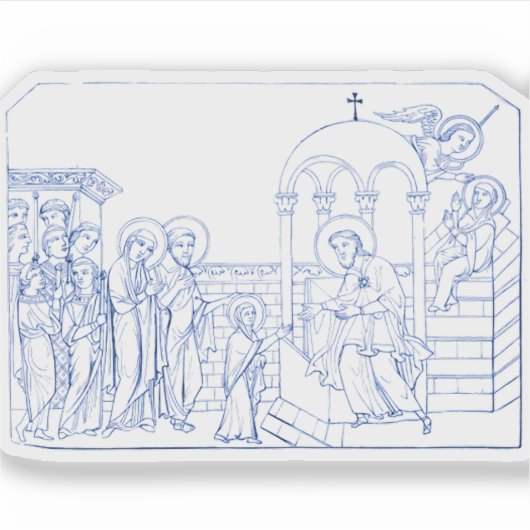 Presentatie van de Heilige Maagd Maria Sticker (Voorkant)