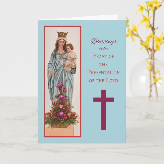 Presentatie van de Lord Feest Dag Maria Kaart (Gele Bloem)