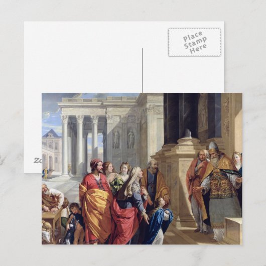 Presentatie van de maagd in de tempel briefkaart (Voorkant / Achterkant)